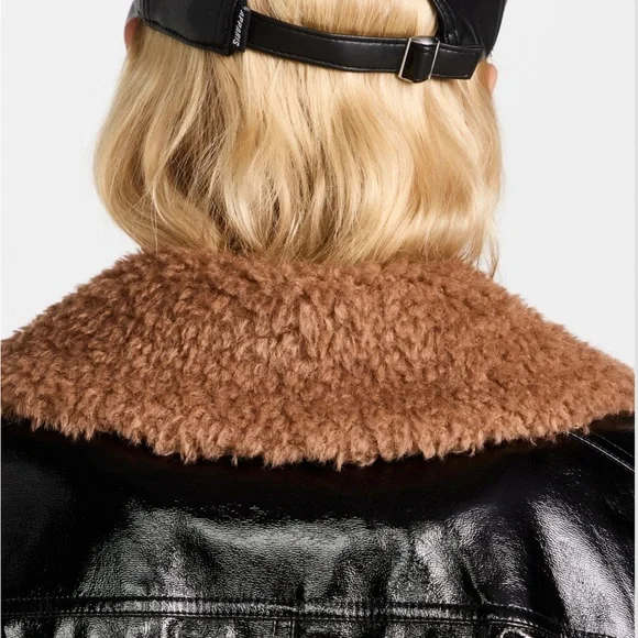 Apparis Black Faux Leather Cap Apparis Black Faux Leather Cap - threedaughtersproperties.com main image 2